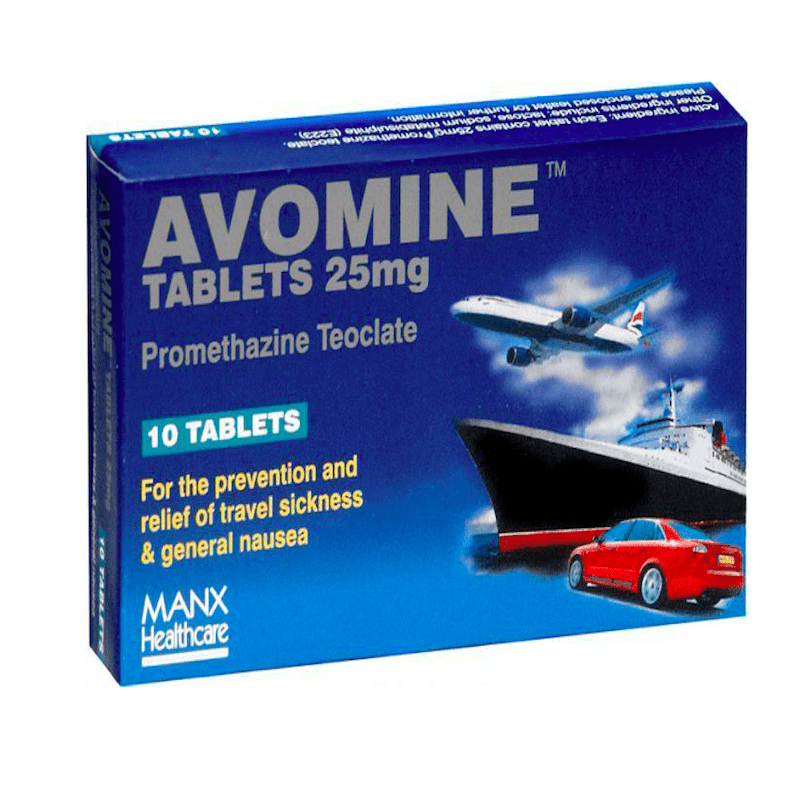 travel sickness avomine tablet