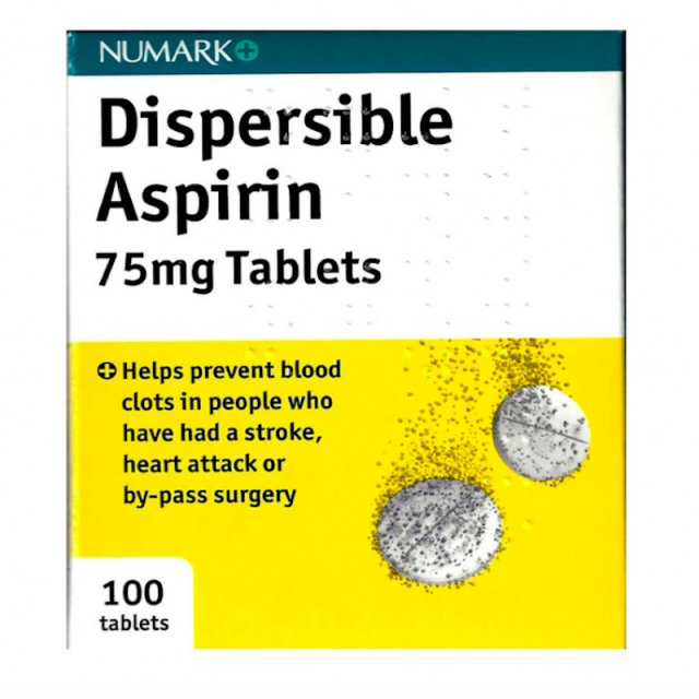 Dispersible Aspirin 75mg Tablets 100 Tablets Caplet Pharmacy