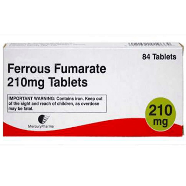 Ferrous Fumarate 210mg 84 Tablets - Caplet Pharmacy