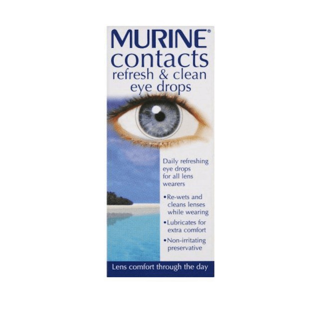 Murine Contacts Refresh & Clean Eye Drops 15ml Caplet Pharmacy