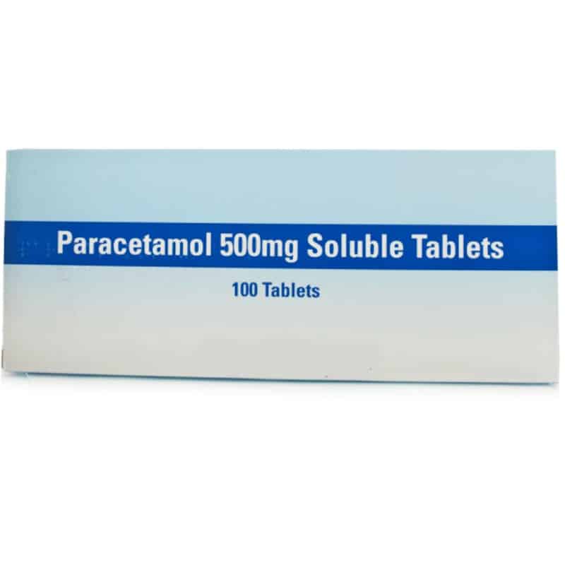 Paracetamol 500mg Soluble 100 Tablets