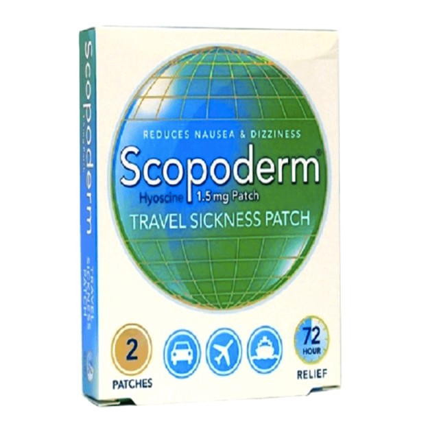 Scopoderm Travel Sickness Patch 1.5mg 2 Caplet Pharmacy
