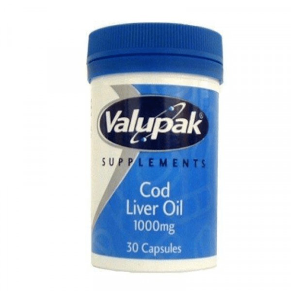 Valupak Cod Liver Oil Capsules 1000mg Pack Of 30 Caplet Pharmacy