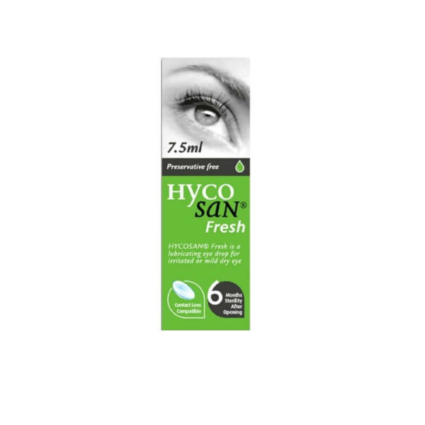 Hycosan Fresh Eye Drops 7.5ml Caplet Pharmacy